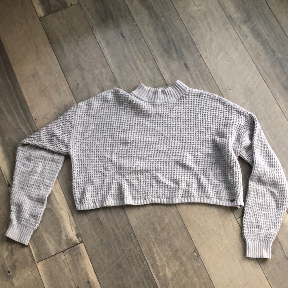 Cropped grey sweater top size S